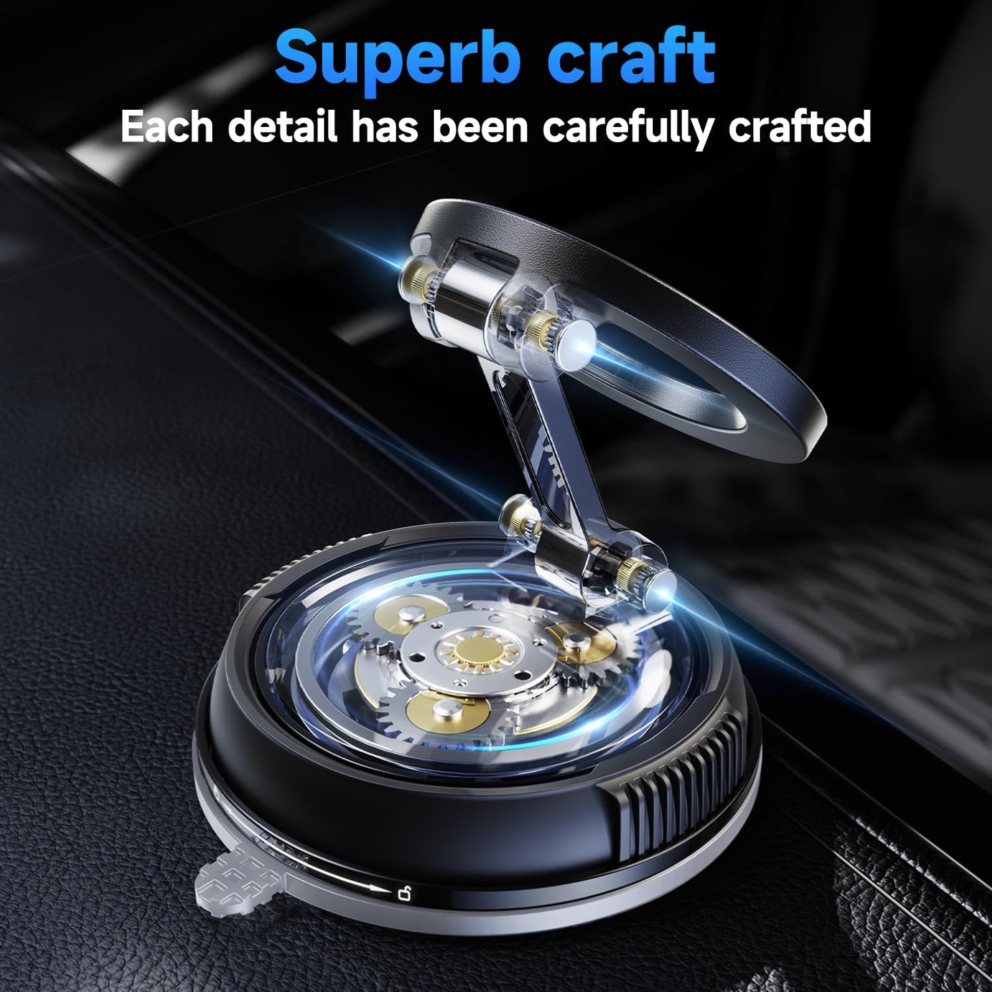 Soporte de Teléfono para Coche Magsafe Ajustable 360 Grados iPhone 16 Pro Max 15