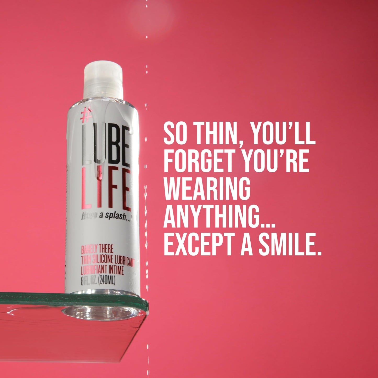 Lube Life: Lubricante íntimo fino a base de silicona de larga duración, resistente al agua, sin parabenos y glicerina, para hombres, mujeres y parejas