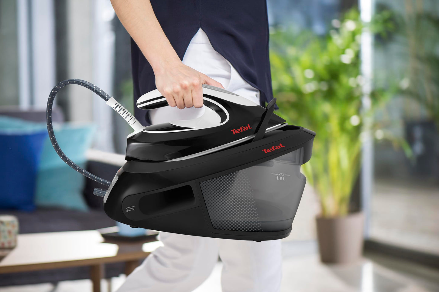 Estación de Planchado de Vapor Tefal Express Anti-Calc Negro Blanco 2800 W 1.8 L