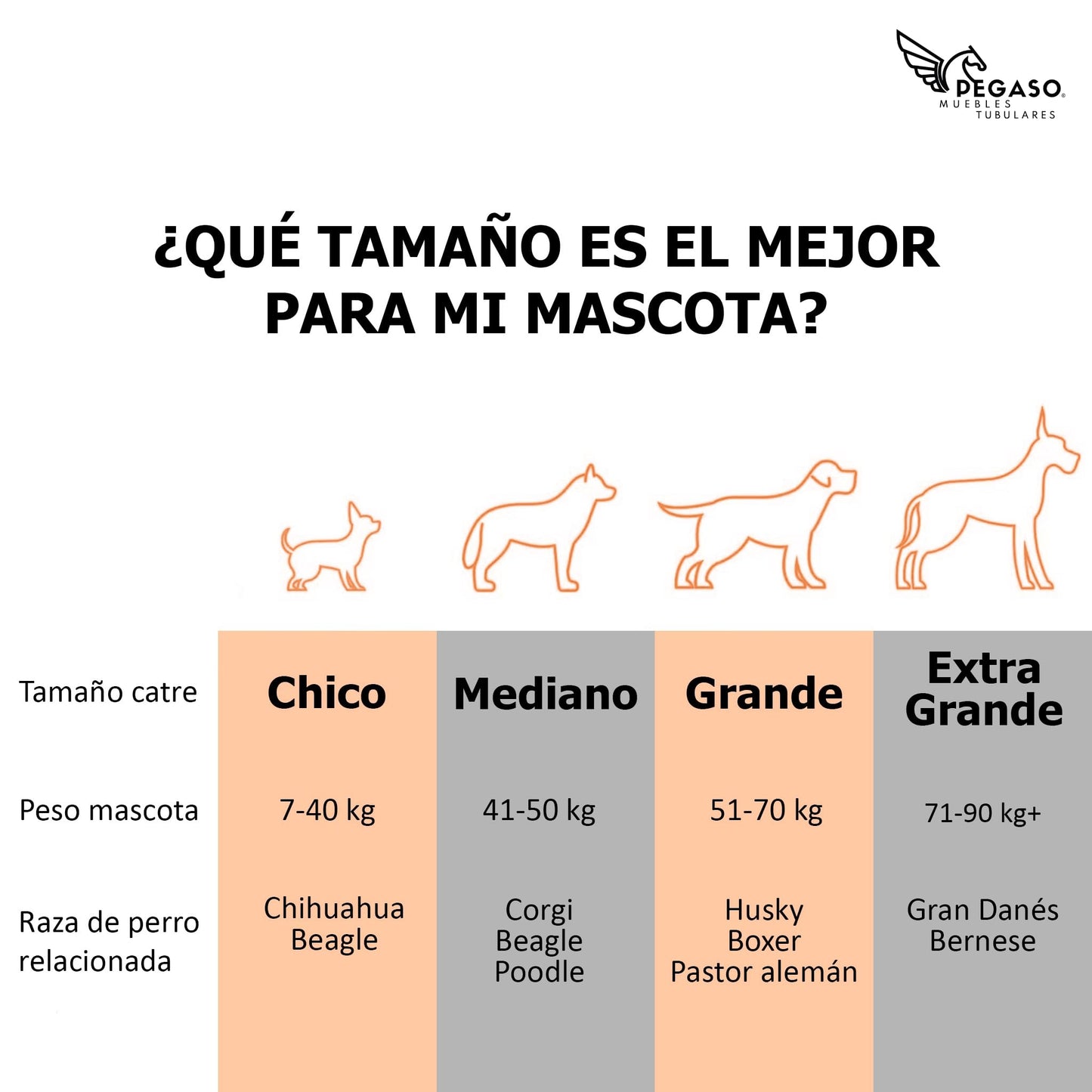 Cama Elevada para Perro PEGASO Negra tamaño Extra Grande Transpirable y Lavable