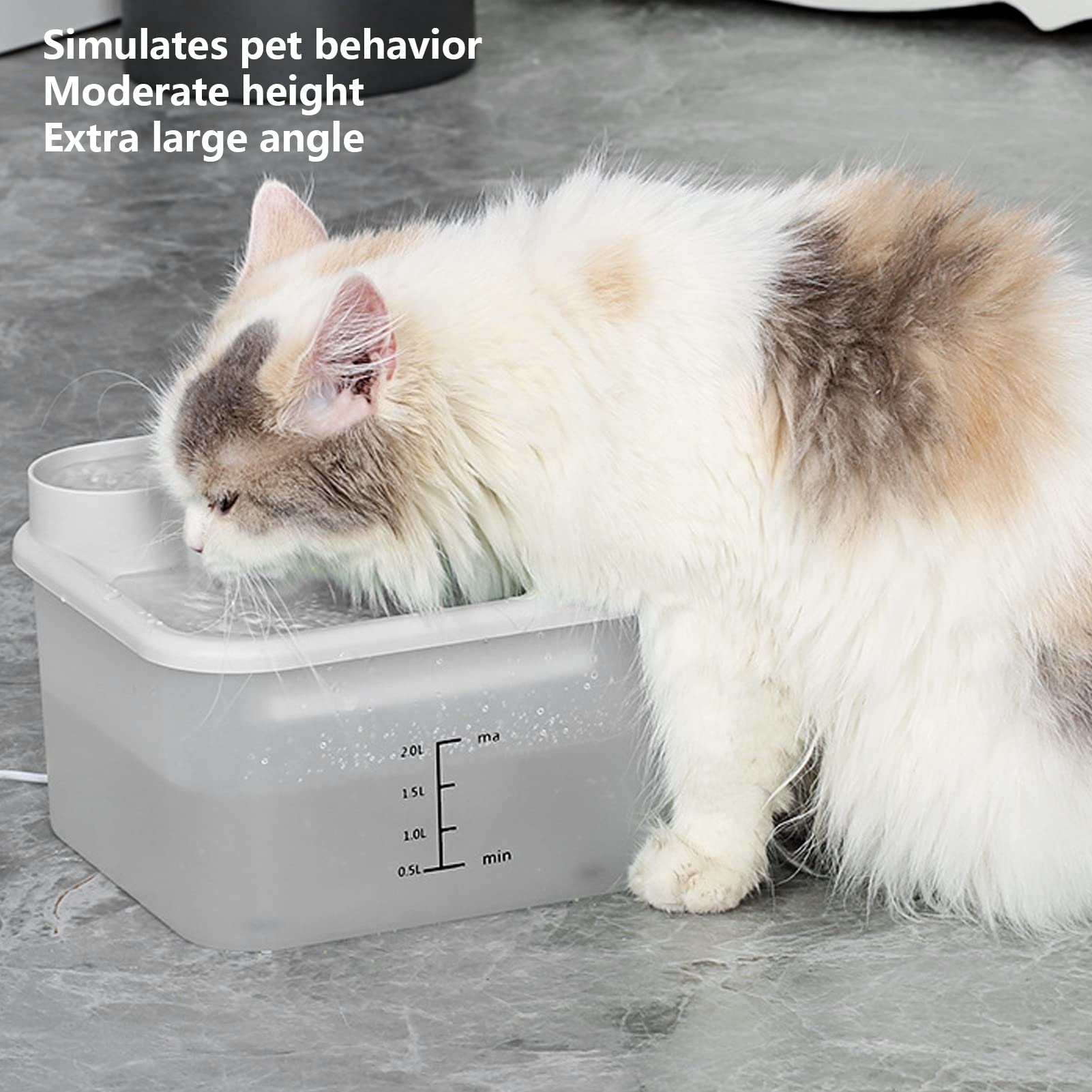 Fuente de Agua para Gatos, Fuente de Agua para Mascotas con Bomba Ultrasilenciosa, Dispensador de Agua de Circulación Automática Tazón de Agua para Gatos, Perros y Cachorros
