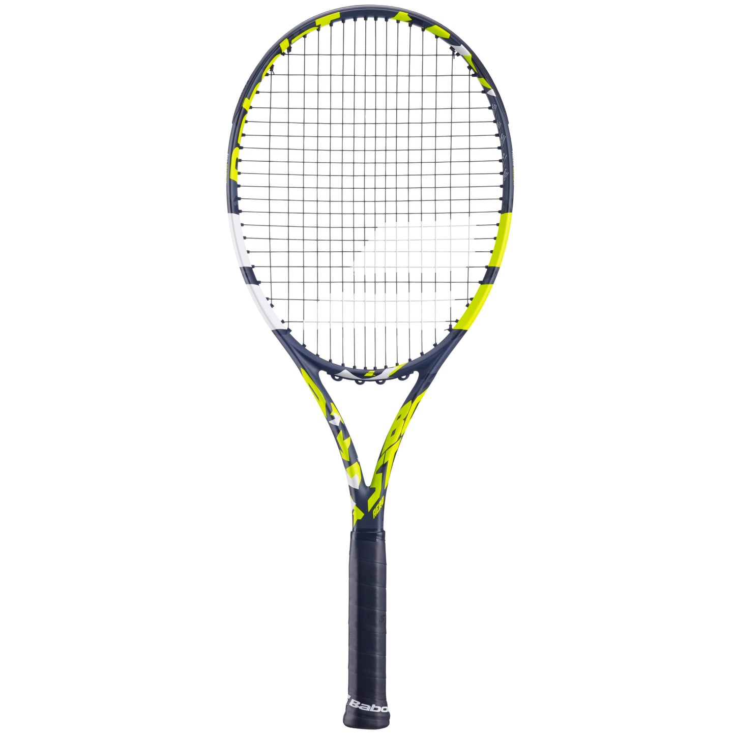 Babolat Boost Aero - Raqueta de Tenis Amarilla (Agarre de 4 1/4 Pulgadas) con Tripa Blanca Syn a tensión de Rango Medio