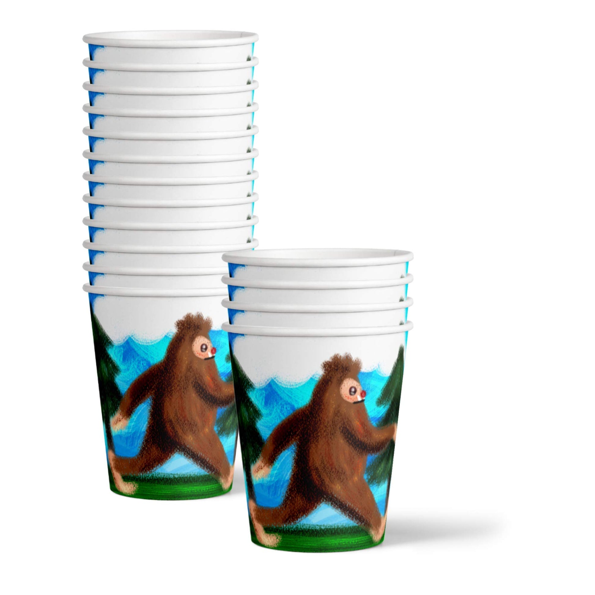 Bigfoot - Juego de suministros para fiesta de cumpleaños, platos, servilletas, tazas, vajilla para 16