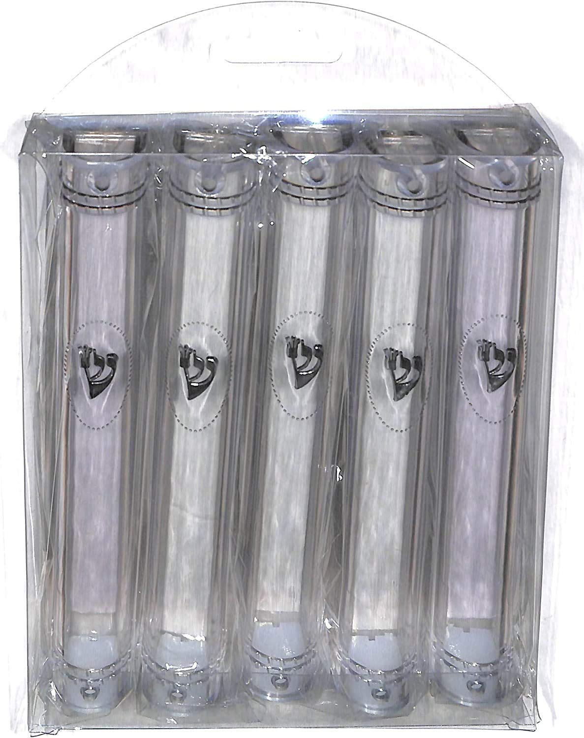 MEZUZAH - Soporte para funda (shidell), plástico semirredondo plateado, impermeable, 5 unidades (transparente, 12)