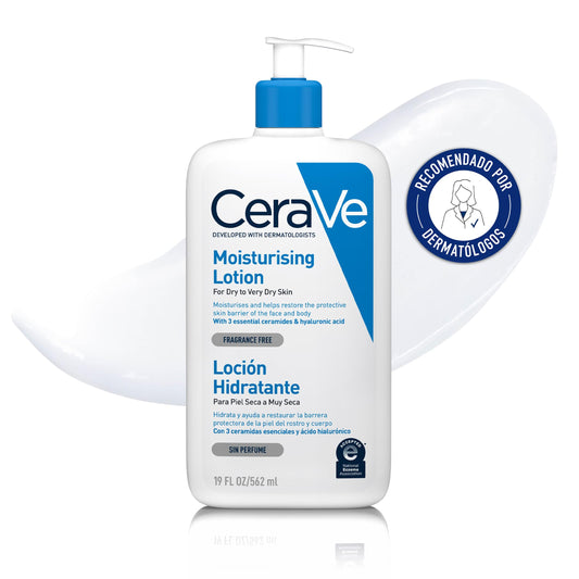 CeraVe Loción Hidratante 562ml Hidrante diario para rostro y cuerpo para piel seca a muy seca