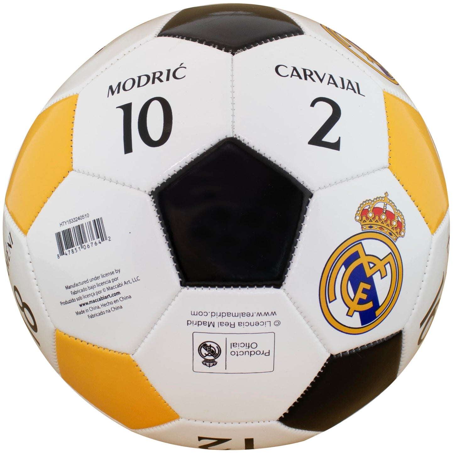 Balón de Fútbol Maccabi Art Blanco Oficial del Real Madrid