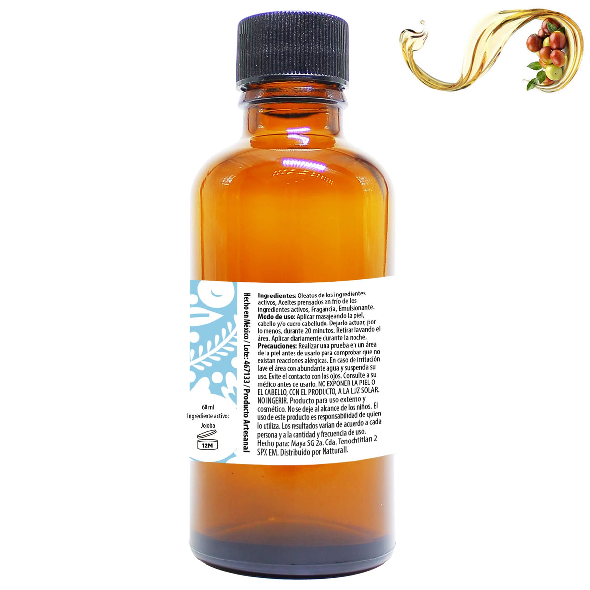 Paquete de 3 Aceites de Jojoba Natturall (60 ml c/u) – Oro Líquido Mexicano para el Cuidado Integral de Piel y Cabello – Textura Ligera y Nutrición Natural