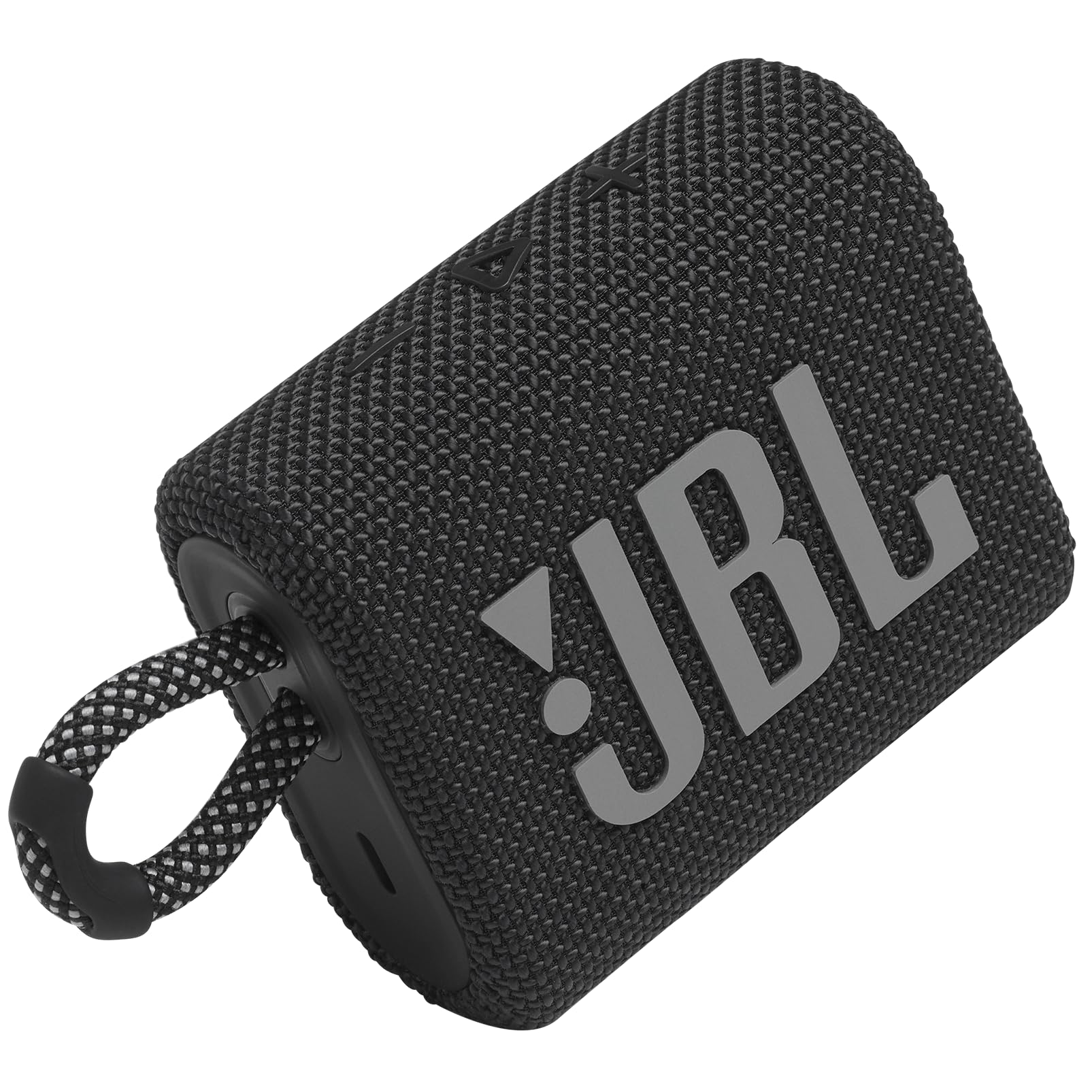 JBL Go 3 Bocina Portátil Bluetooth, 4.2 W de Potencia, Reproducción 5 Horas, Resistente al Agua y al Polvo IP67 - Negro