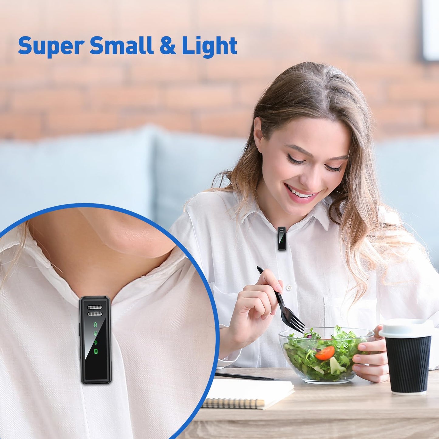 Micrófono Inalámbrico USB C VEZQUA con Cancelación de Ruido para Android, PC e iPhone 15/16