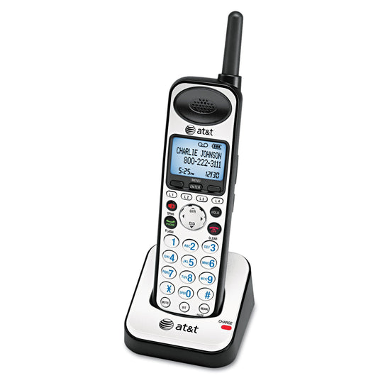 AT&T SynJ Auricular de expansión inalámbrico SynJ SB67138 y SB67158 Sistema de teléfono para pequeñas Empresas, Auricular de expansión, Negro/slvr