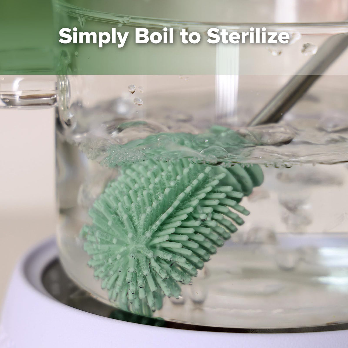Haakaa - cepillo para polvo de limpieza de silicona para biberones y