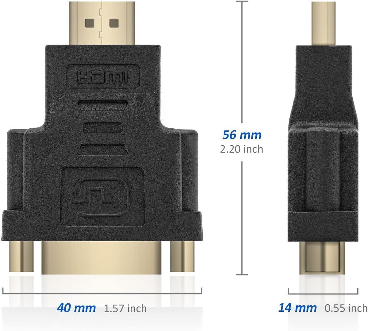 Adaptador HDMI a DVI MIXVIRGO Paquete de 2