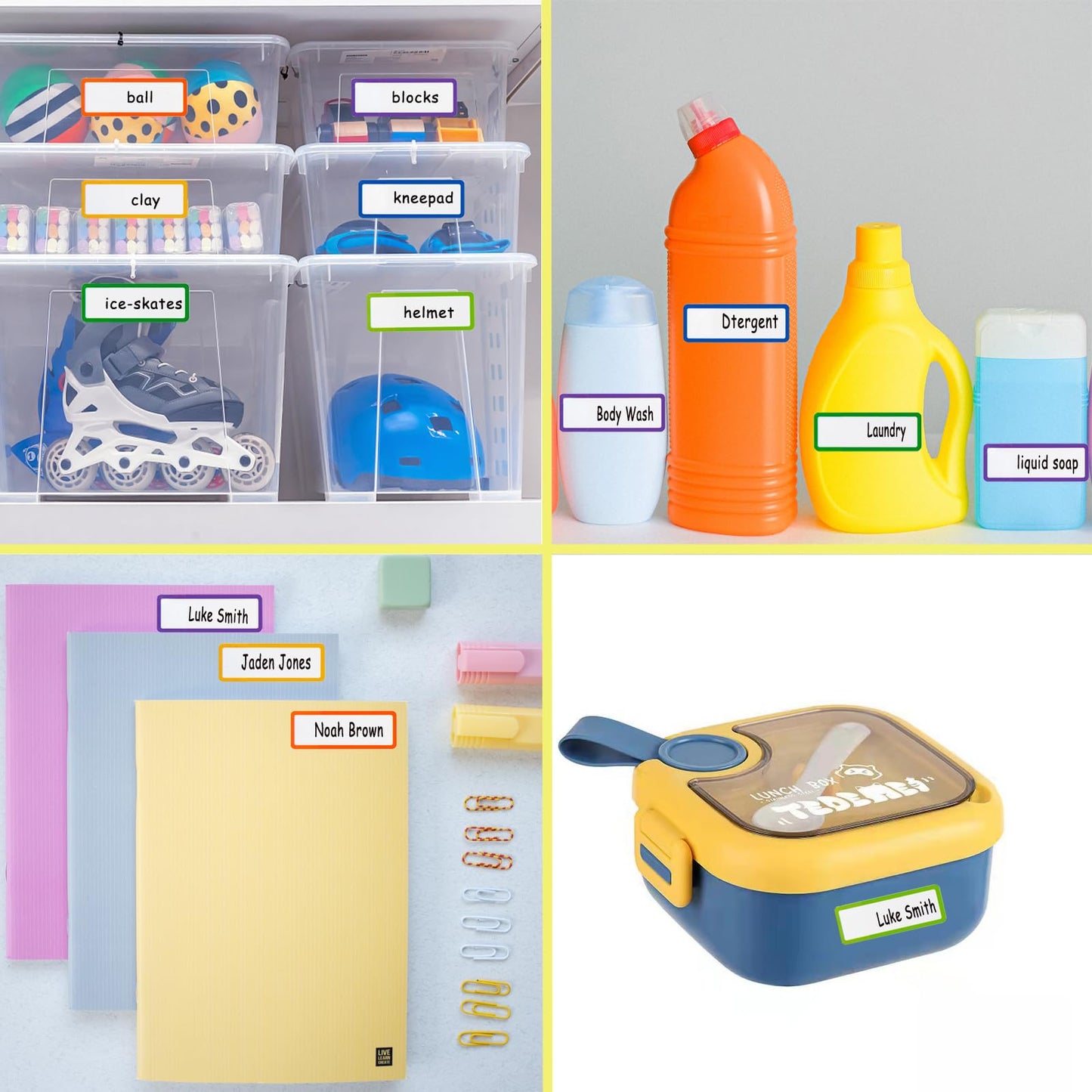 Etiquetas para biberones de bebé para suministros de guardería, 126 etiquetas impermeables para nombres para niños y escuelas, autolaminantes, aptas para lavaplatos, etiquetas adhesivas personalizadas para botellas de agua, taza para beber, lonchera