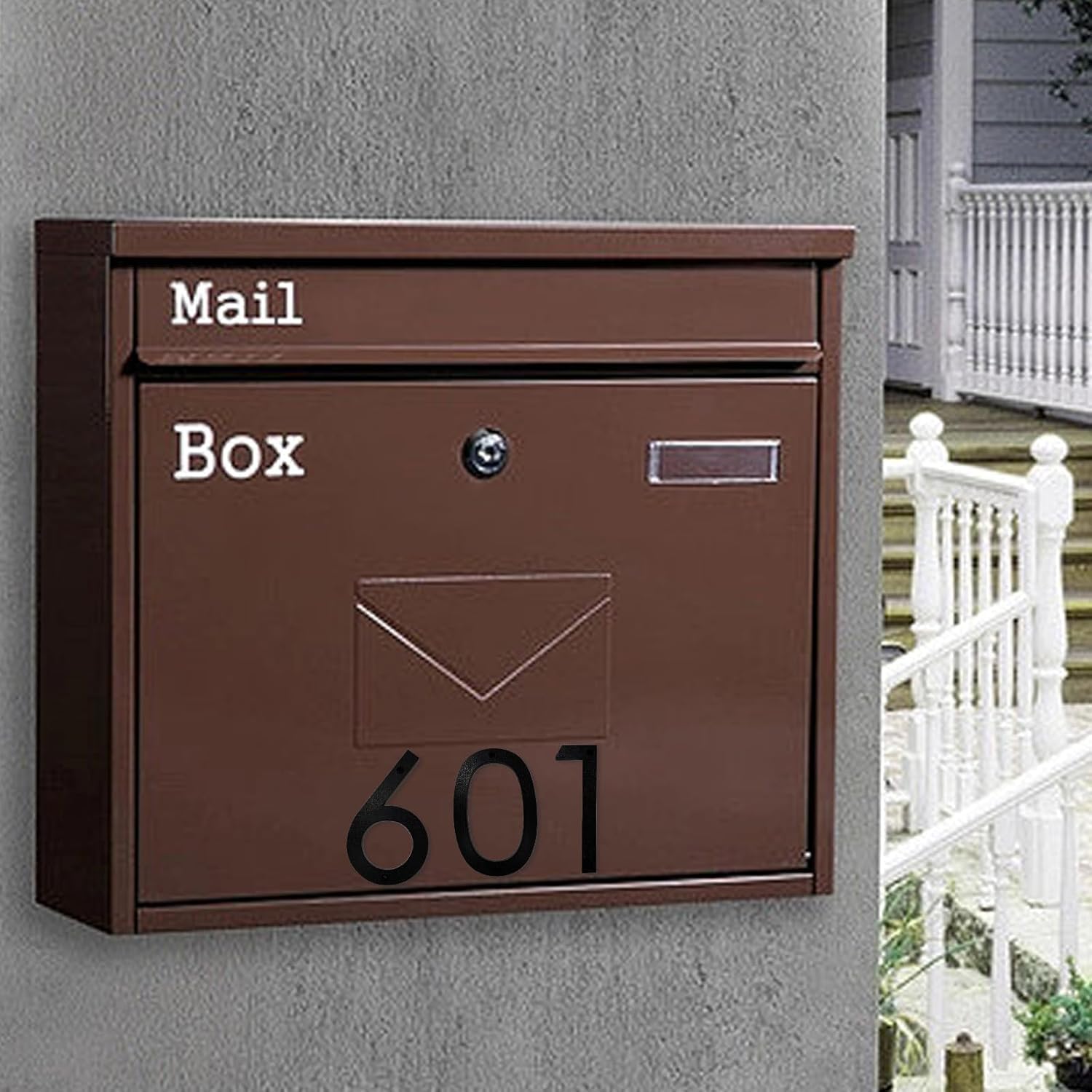 Números Modernos para Casa Exterior con Kit de Uñas 5 Pulgadas Fácil de Instalar 7