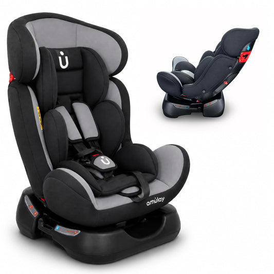 Autoasiento Convertible Amulay Gris Negro 3 en 1 0 a 25 kg