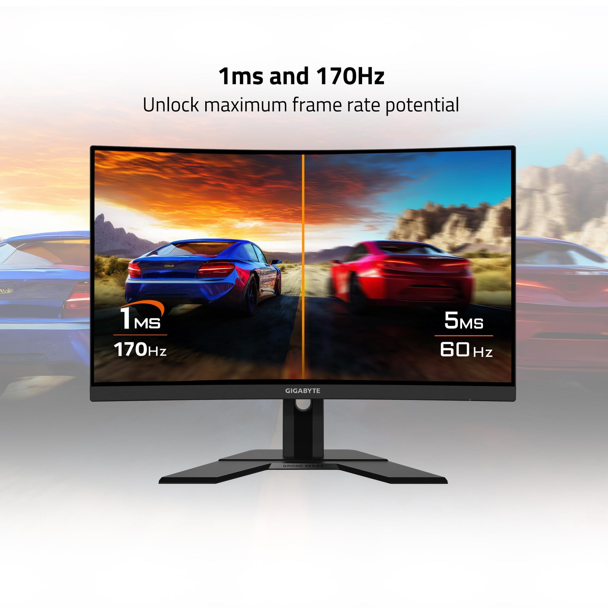 Gigabyte Monitor Gaming Curvo de 27", FHD, 165Hz, Respuesta de 1 ms