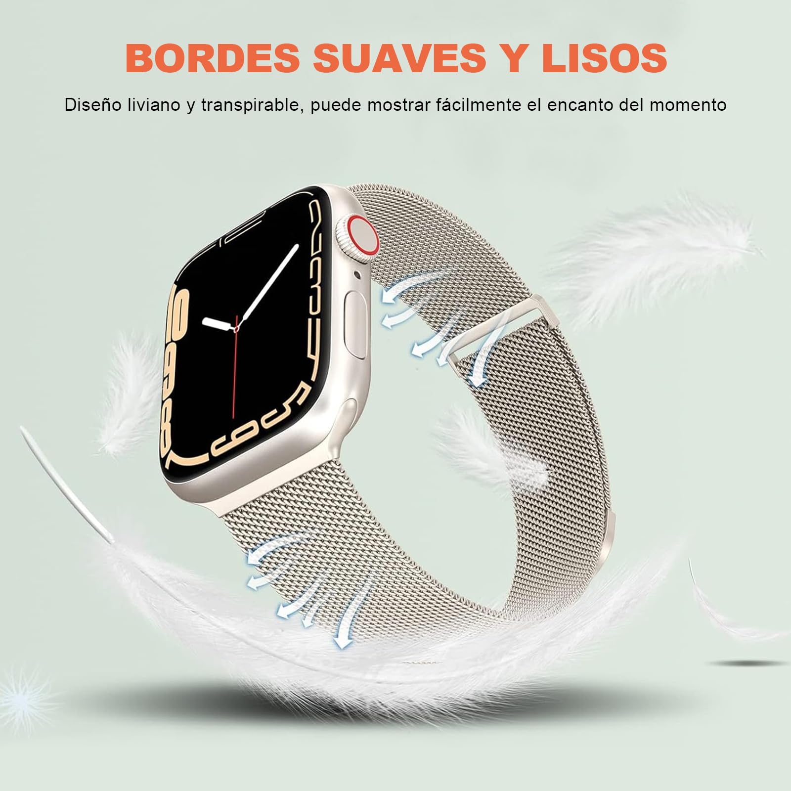 Correa Magnética Apple Watch Acero Inoxidable Milanese Loop para iWatch Ultra Series 10-1 SE, Paquete de 3 Piezas
