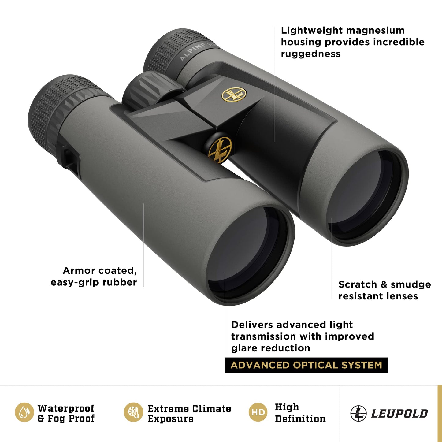 Leupold Binoculares Alpine HD Bx-2, 12X52Mm (181179)