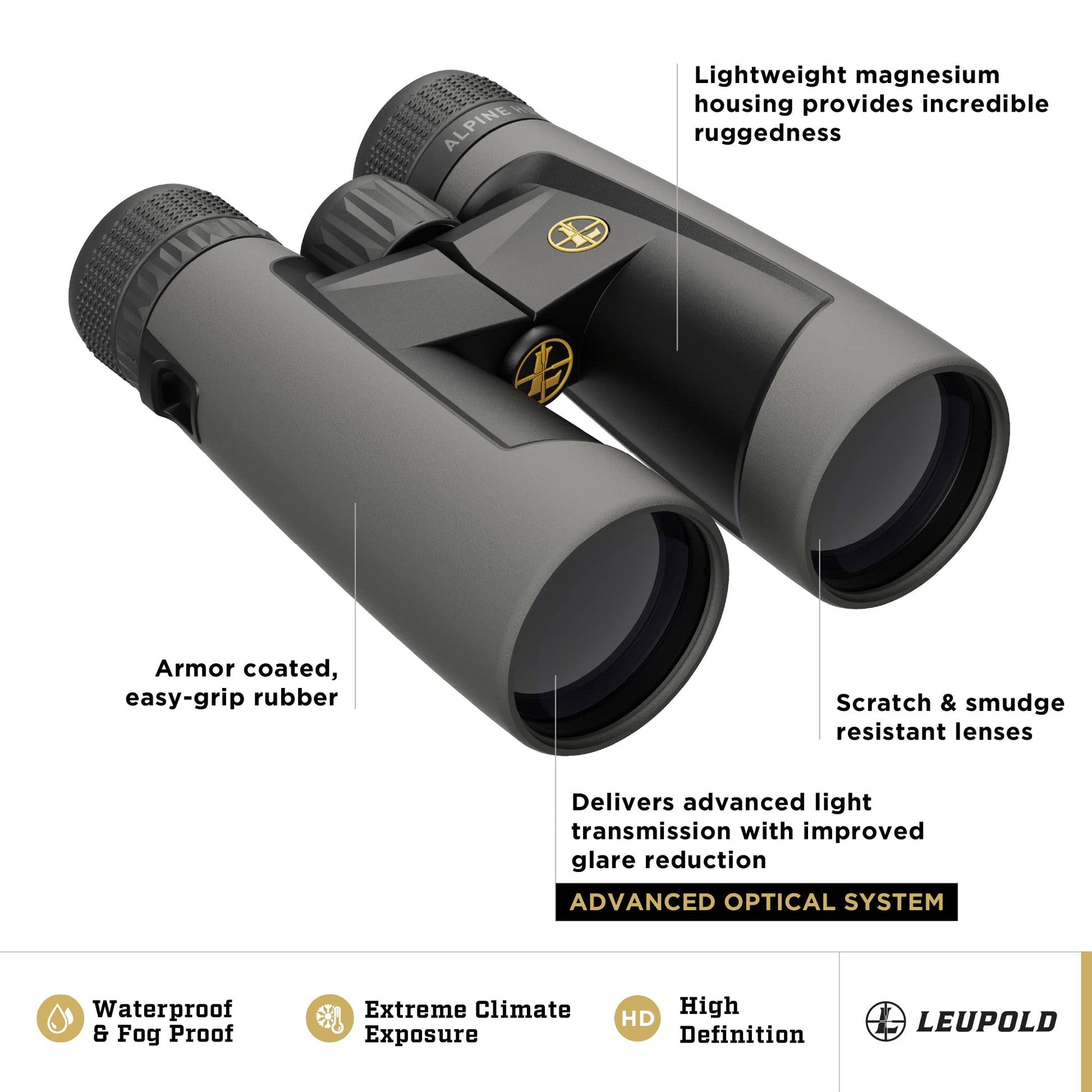 Leupold Binoculares Alpine HD Bx-2, 12X52Mm (181179)