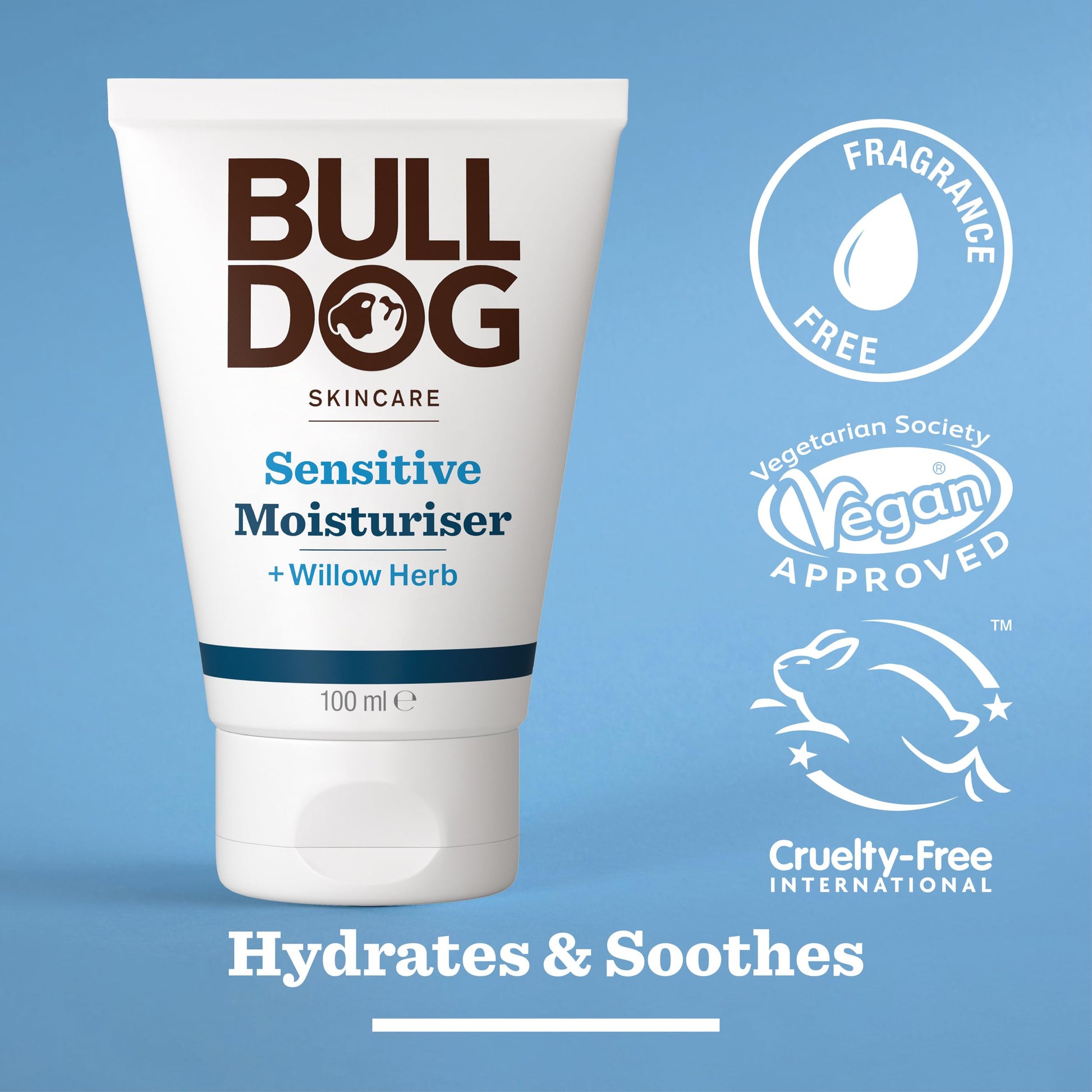 MEET THE BULL DOG Sensitive Moisturiser, 3.3 Fluid Ounce by MEET THE BULL DOG