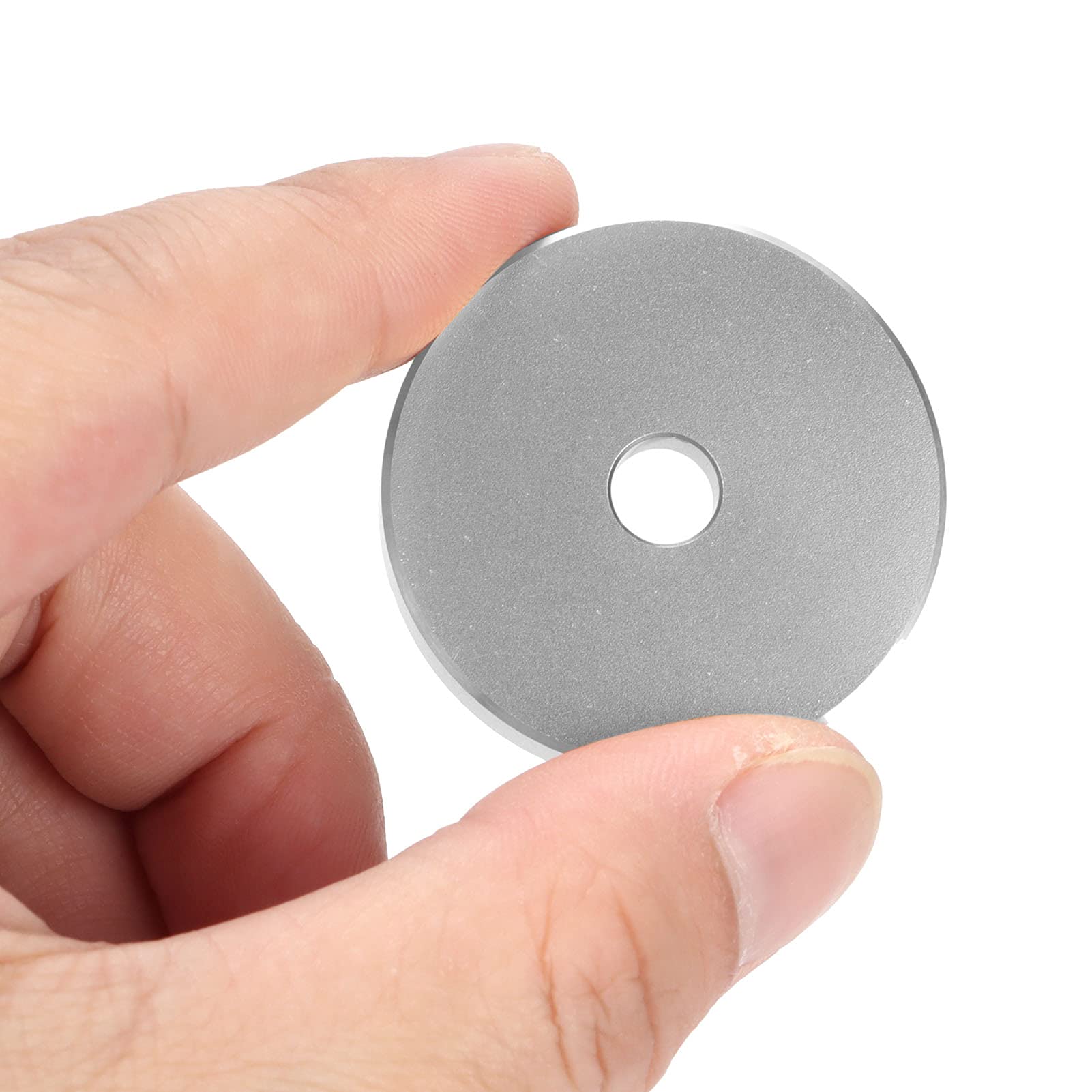 ciciglow Adaptador para Tocadiscos, 45 RPM,Hoja de Conversión de Orificios Grandes, Adaptador de Clip de Vinilo Negro, Adecuado para la Mayoría de los Discos de Orificios(Plata)