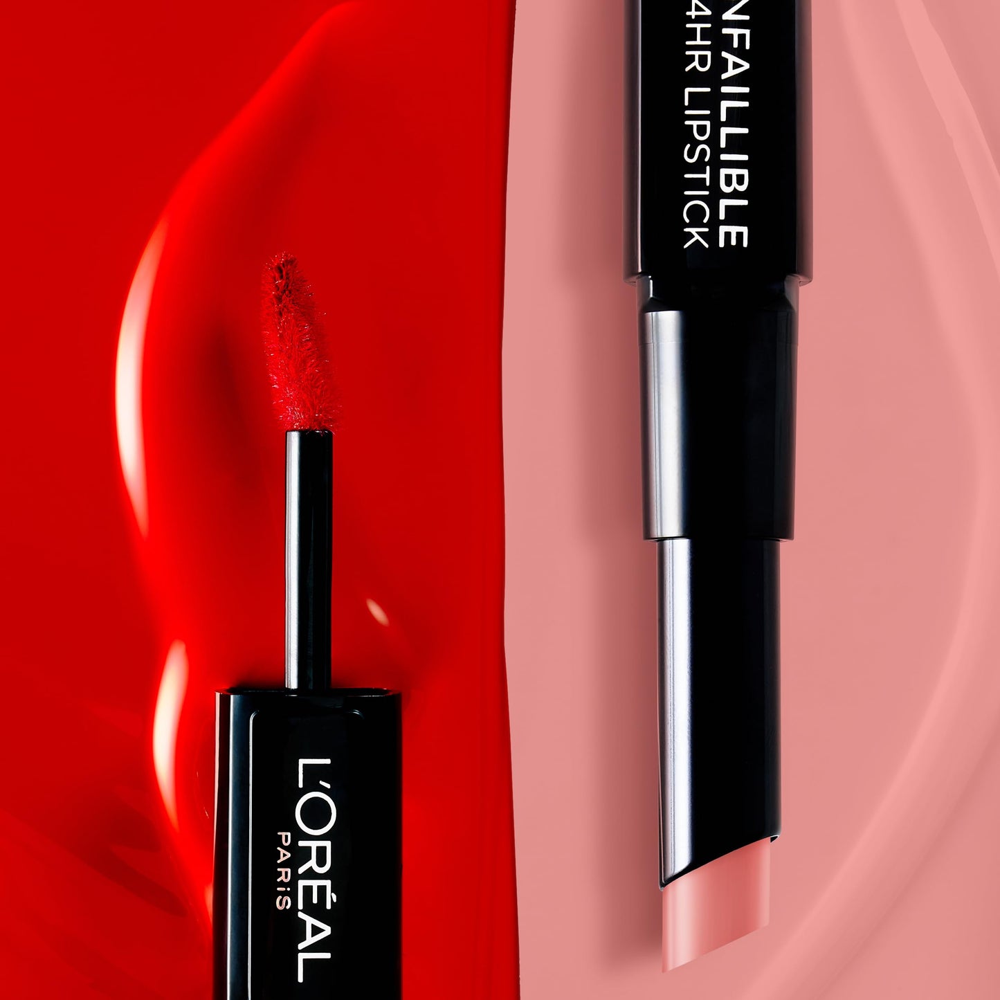 L'Oréal Paris, Infallible 24hr Lipstick, labial de larga duración de dos pasos: líquido y balsamo, Tono 803 Eternally Exposed