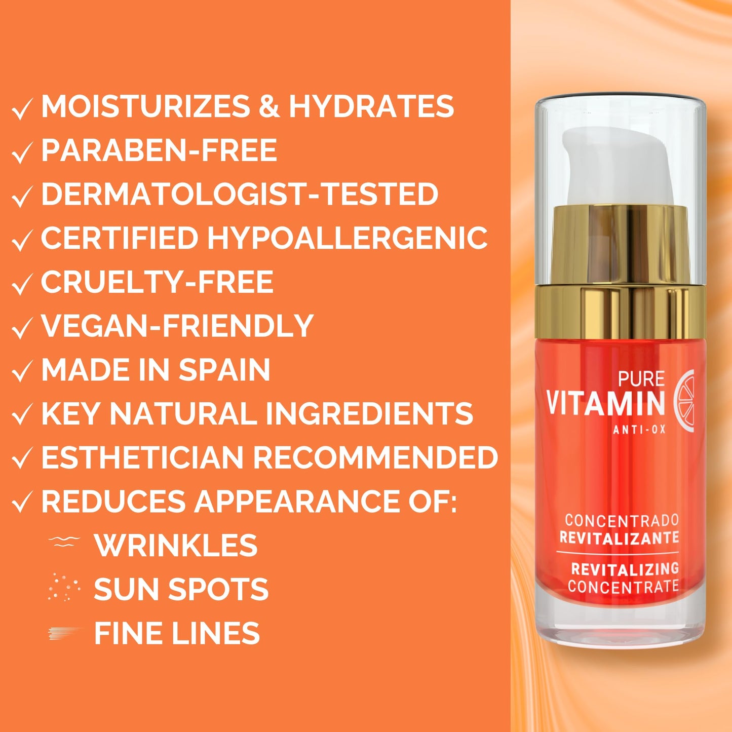 Noche Y Dia Night and Day Vitamin C Revitalizing Concentrate Serum for Face with Bitter Orange, Lemon, & Kiwi Seed 1.02 fl oz