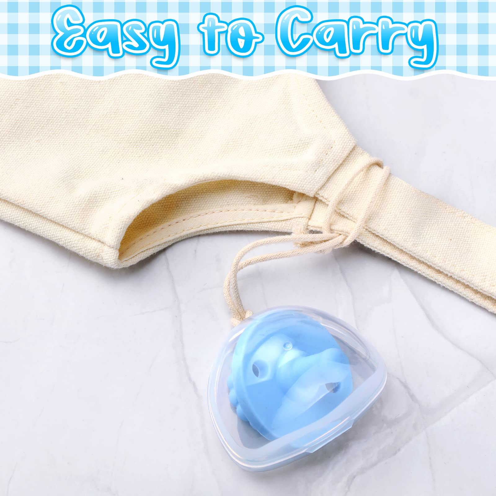 Estuche para Chupón Bebé Transparente con Clip para Viajes