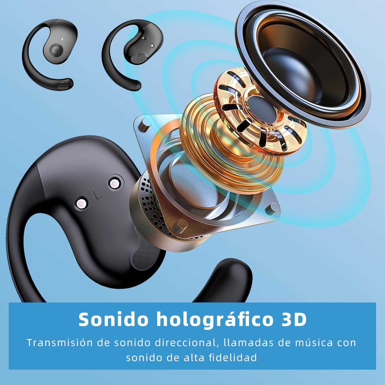 BTOOTB Traductor de Idiomas en Tiempo Real, Audifonos Traductores de Idiomas, Equipado con Aplicación AI, Compatible con 144 Idiomas, Dispositivo Traductor Portátil, Sonido Estéreo de Alta Fidelidad
