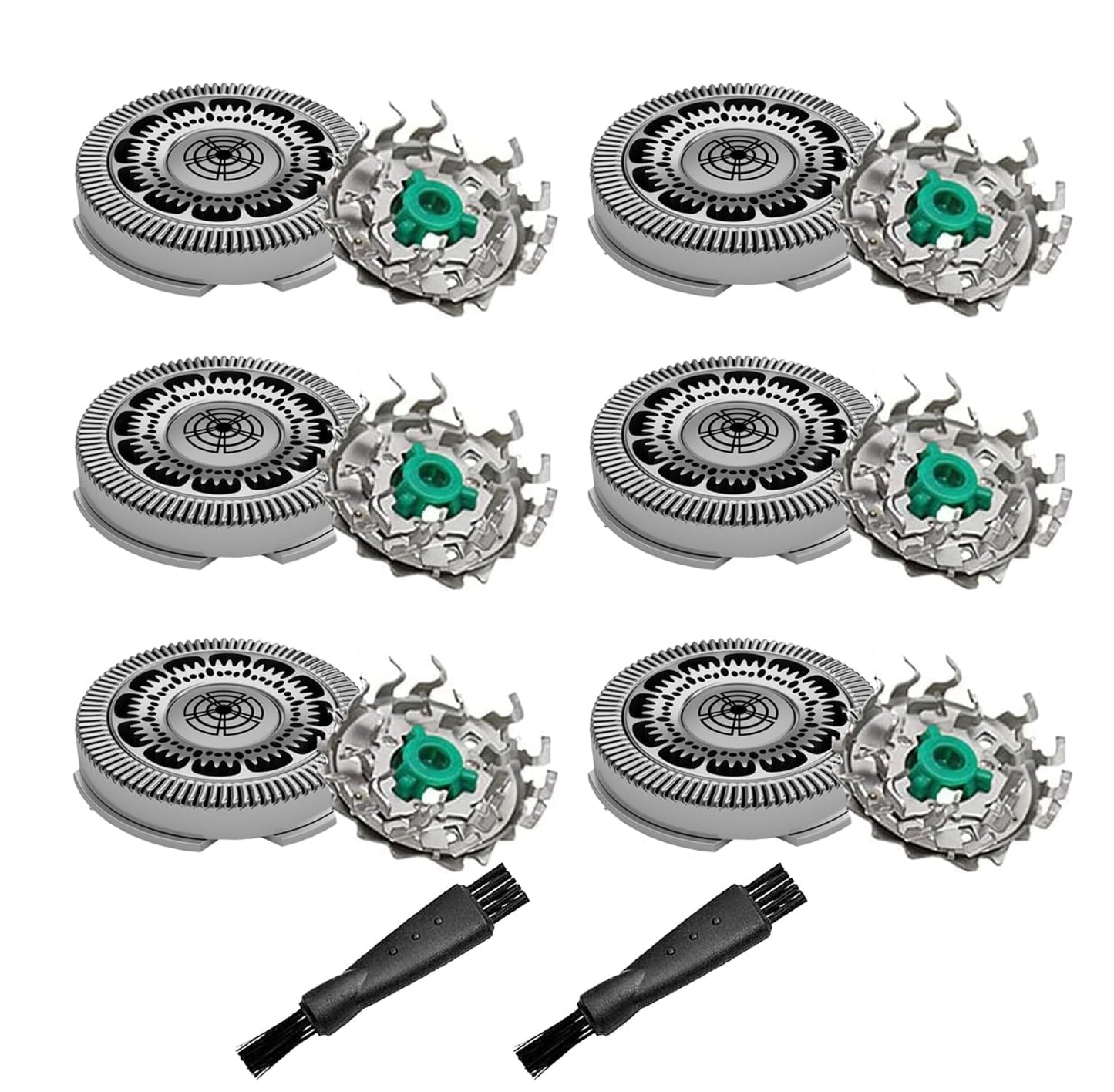 Cabezales de Repuesto SH60 Compatibles con Philips Norelco Serie 6000，Cuchillas Afiladas Y Duraderas（6pcs）
