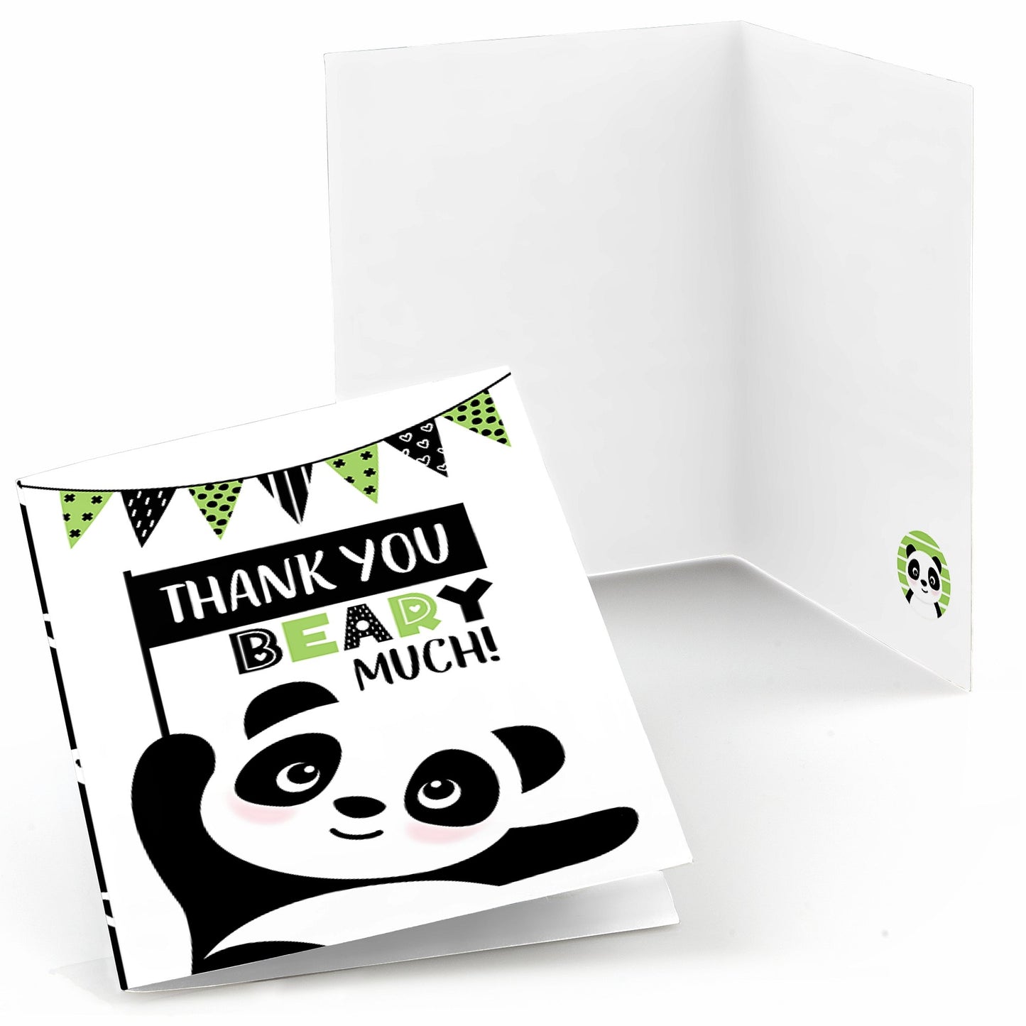 Big Dot of Happiness Party Like a Panda Bear - Tarjetas de agradecimiento para baby shower o fiesta de cumpleaños (8 unidades)