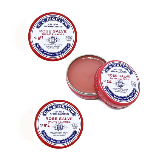 C. O. Bigelow - Juego de 3 bálsamos labiales multiusos, color rosa, alivia irritación y acondiciona piel seca y agrietada