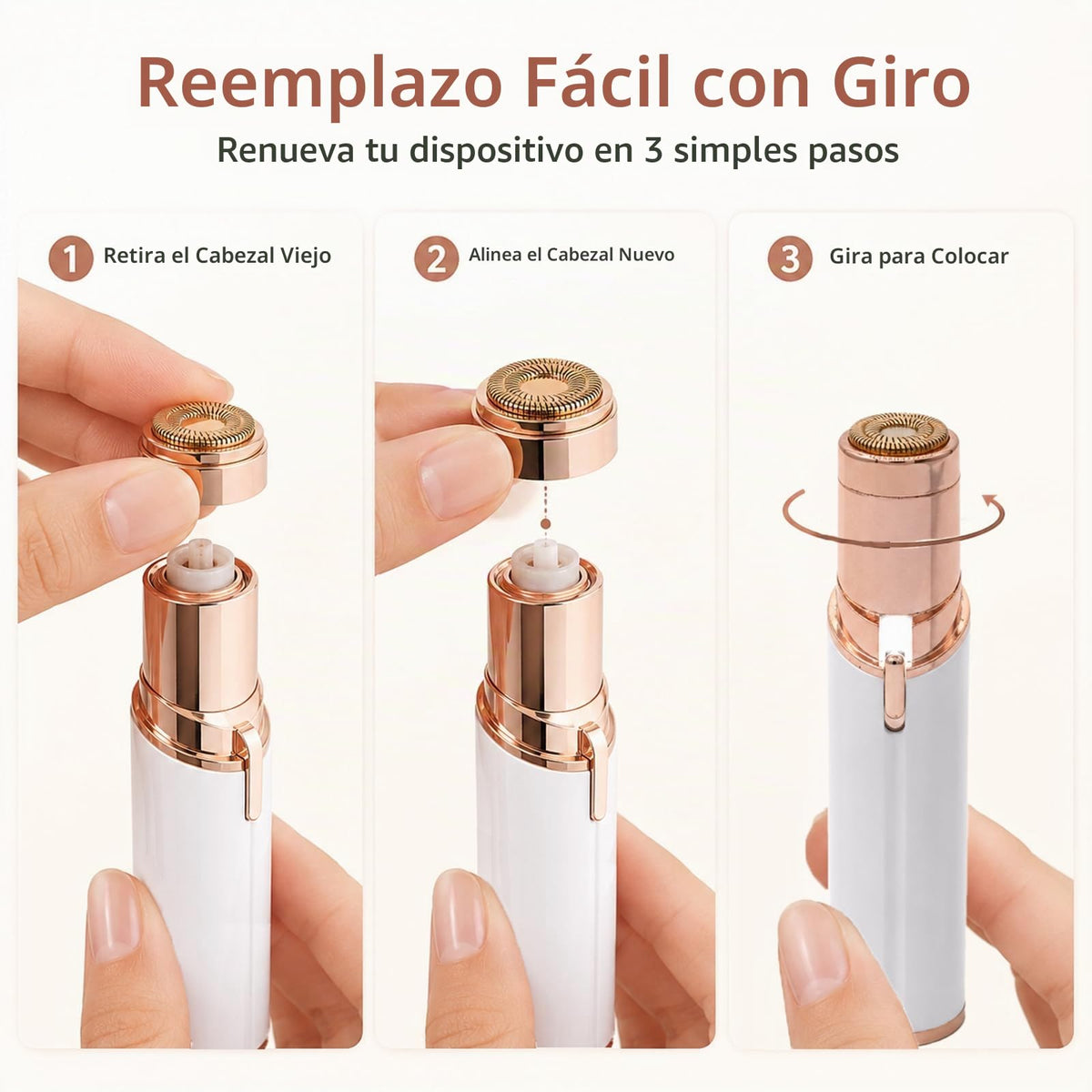Cabezales de repuesto para Flawless Generation 2, compatibles con removedor de vello facial sin defectos para mujeres, cuchillas de repuesto de doble halo Gen 2, paquete de 6