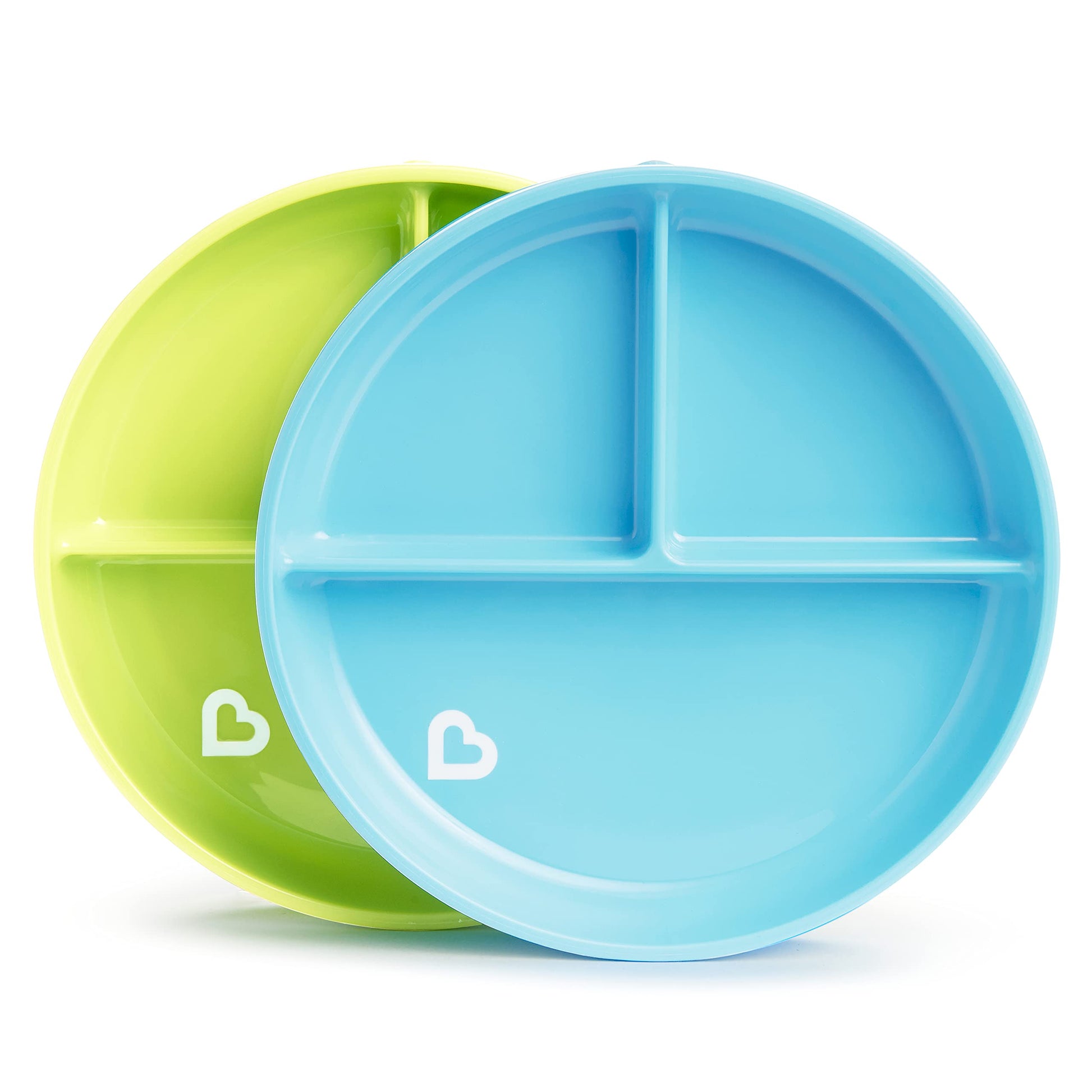 Platos De Succión Dividida Munchkin Rosa Morado para Niños Pequeños