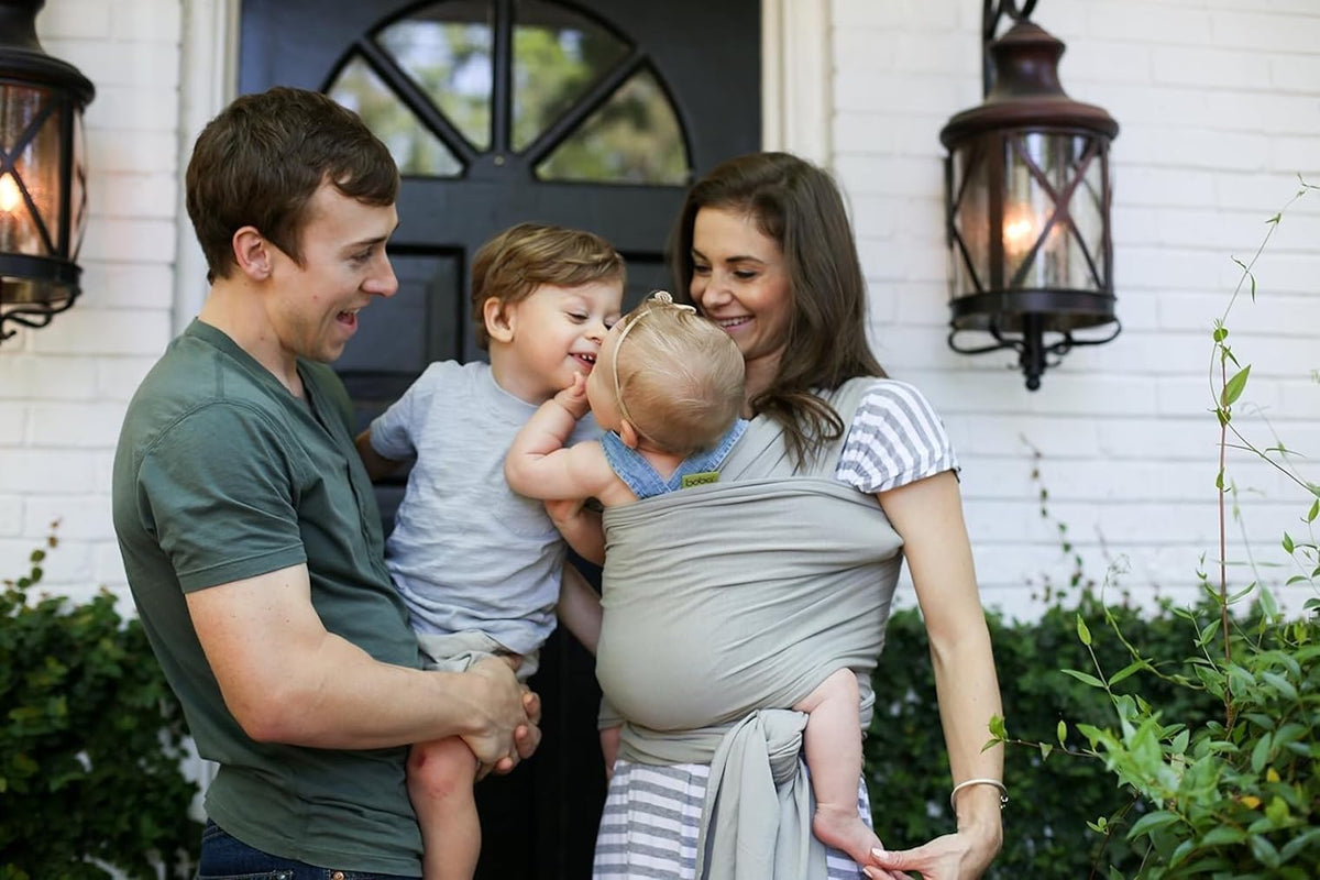 Boba Fular Elástico Portabebé Boba Wrap, para Bebés Recién Nacidos y Niños Hasta 16 Kg (Serenity Light Grey)