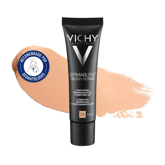 Base de Maquillaje 3D en Mousse para Pieles Mixtas a Grasas FPS 25 Vichy Dermablend T35 30ml