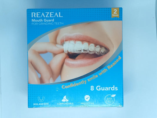 Protector Bucal Reazeal Antimolienda Nocturno Personalizable para Moler Dientes Paquete de 8