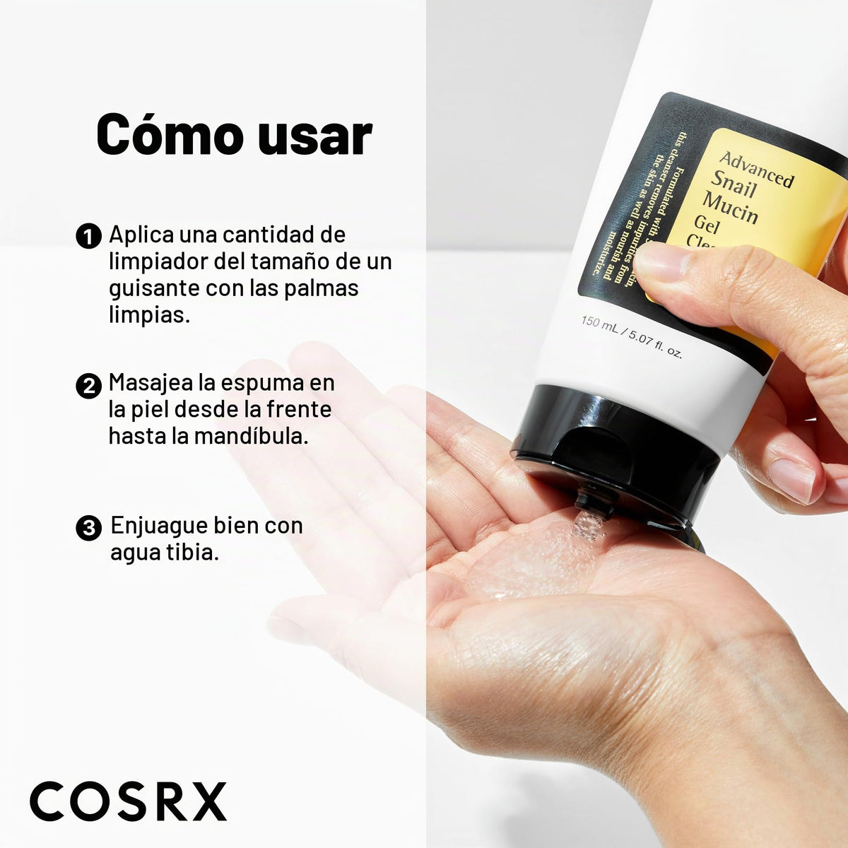 Advanced Snail Mucin Gel Cleanser by Cosrx for Unisex - 5.07 oz Cleanser