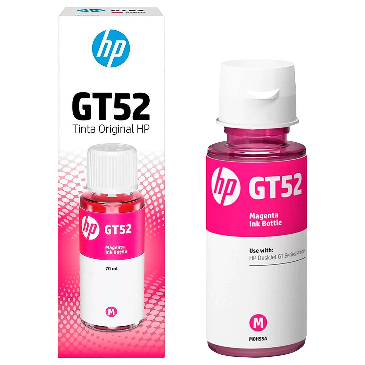 Kit de Tintas Original HP GT52 GT53 Amarillo, Cyan, Magenta y Negro para Cómputo y Papelería