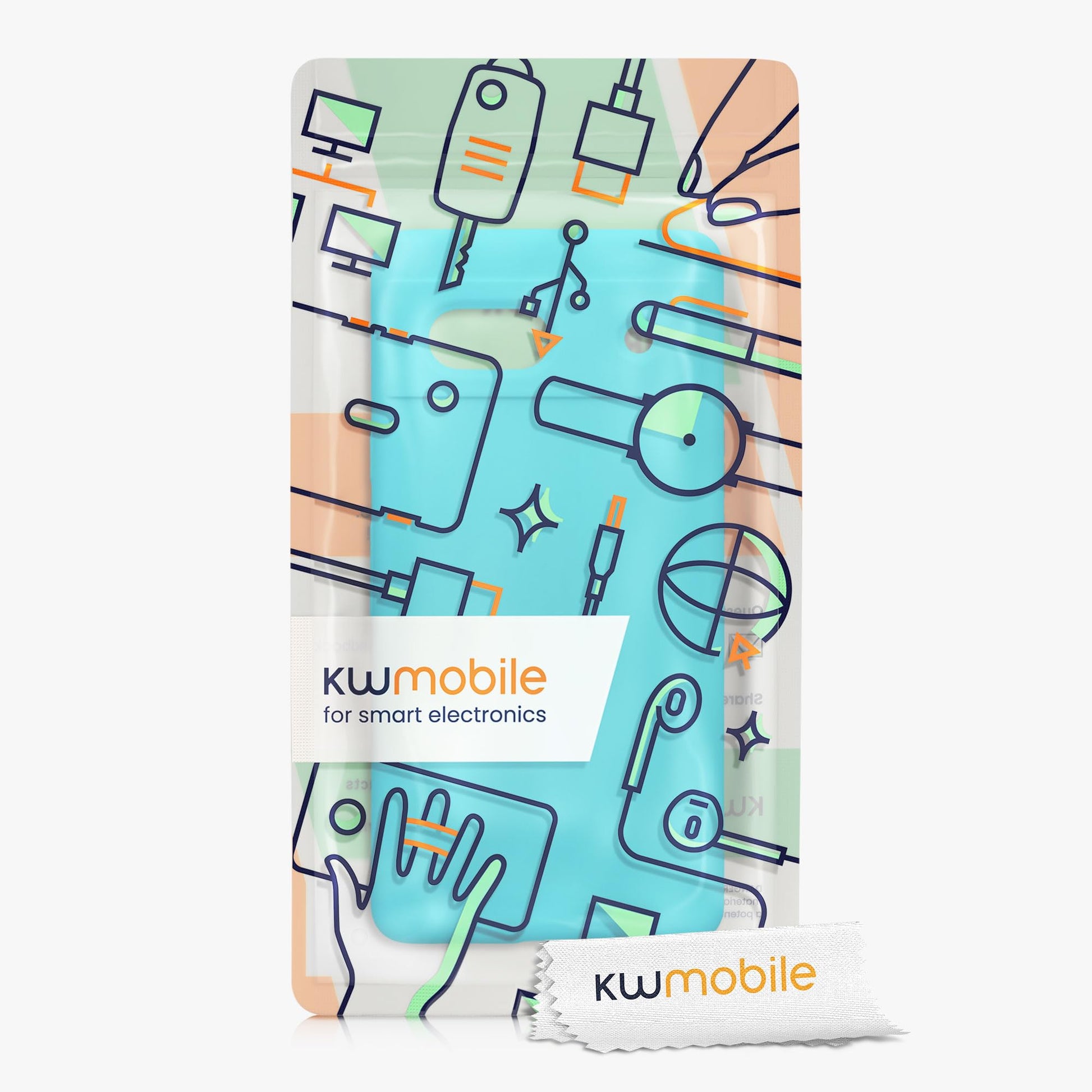 kwmobile Carcasa Compatible con Google Pixel 7a Funda - Case TPU y Silicona antigolpes - Apto Carga inalámbrica - Glaciar Cool