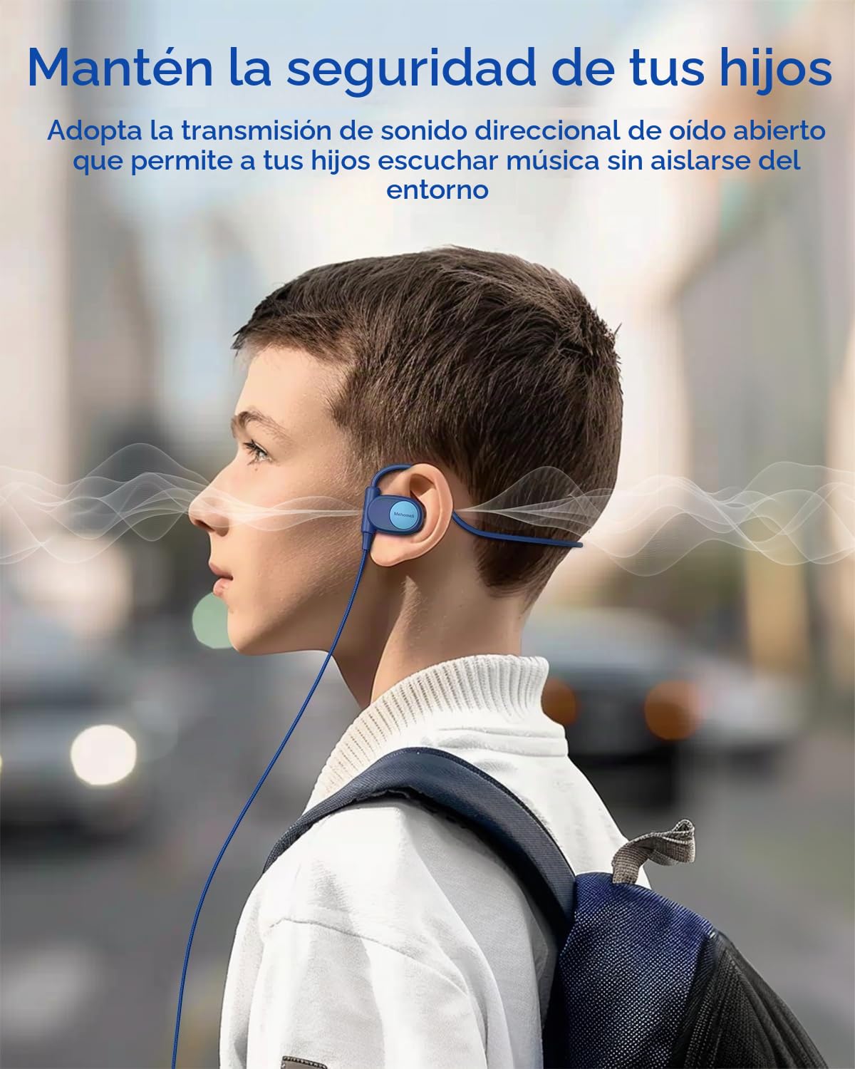 Auriculares Mehomeli Abiertos con Conducción de Aire 3,5 mm para Niños