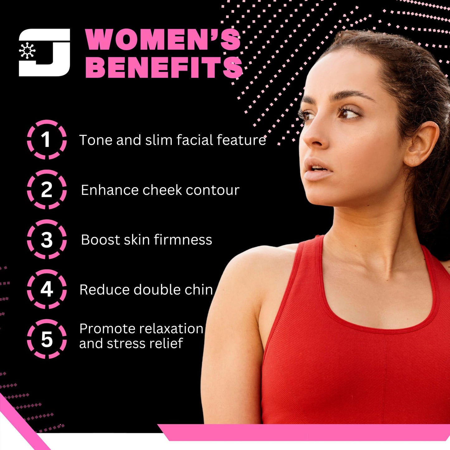 Jawzrsize - Ejercitador de mandíbula, cara y cuello – define tu mandíbula, delgada y tonifica tu cara, aspecto más joven y saludable, ayuda a reducir el estrés y los antojos, ejercitador facial (avanzado – pequeño, morado)