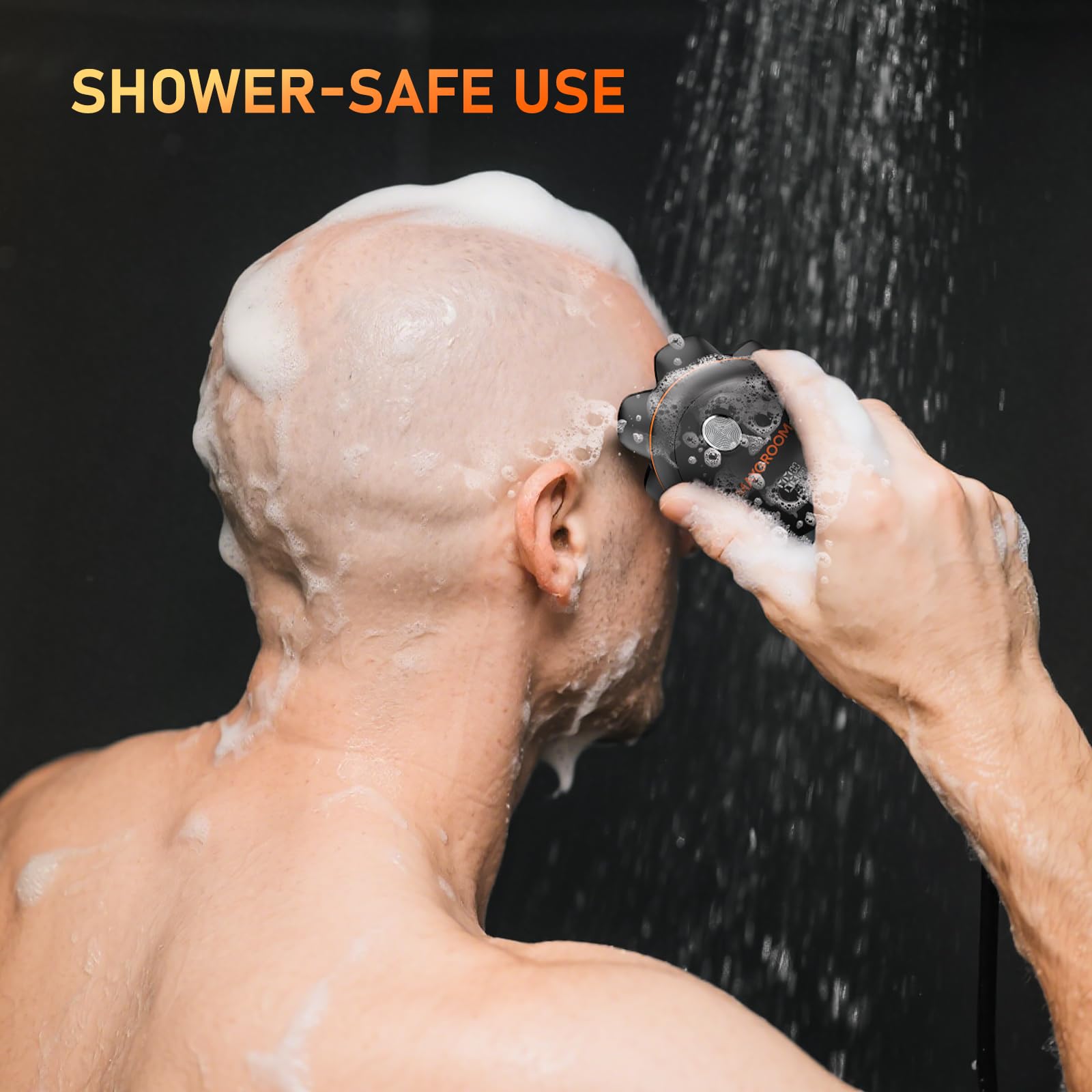 Afeitadora Eléctrica MAXGROOM JK-1688 Negro con Cuchillas Flexibles Mejoradas e IPX6 Impermeable para Hombre