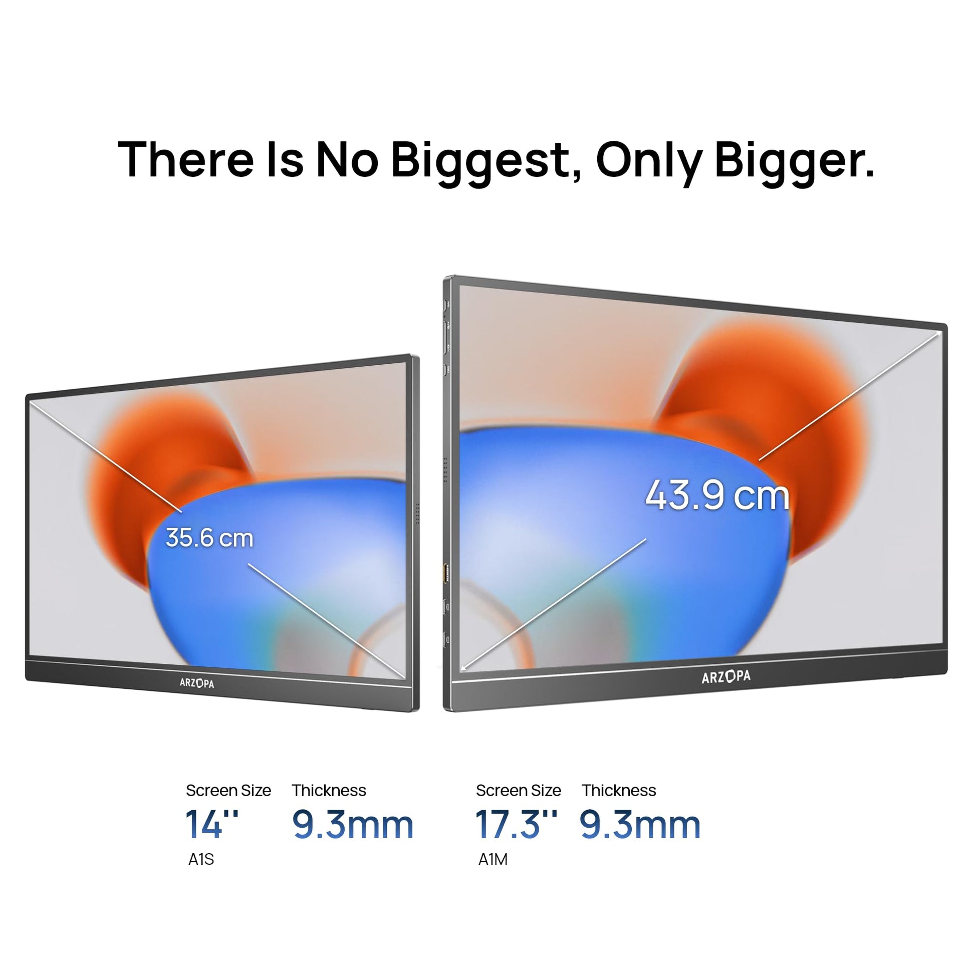 ARZOPA Monitor Portátil 17.3", 1080P FHD 103% sRGB IPS Monitor Portátil Monitor Gaming Soporte Integrado HDMI USB C Pantalla Externa con Altavoces Duales para PC Mac Teléfono Xbox Switch PS5 - A1M