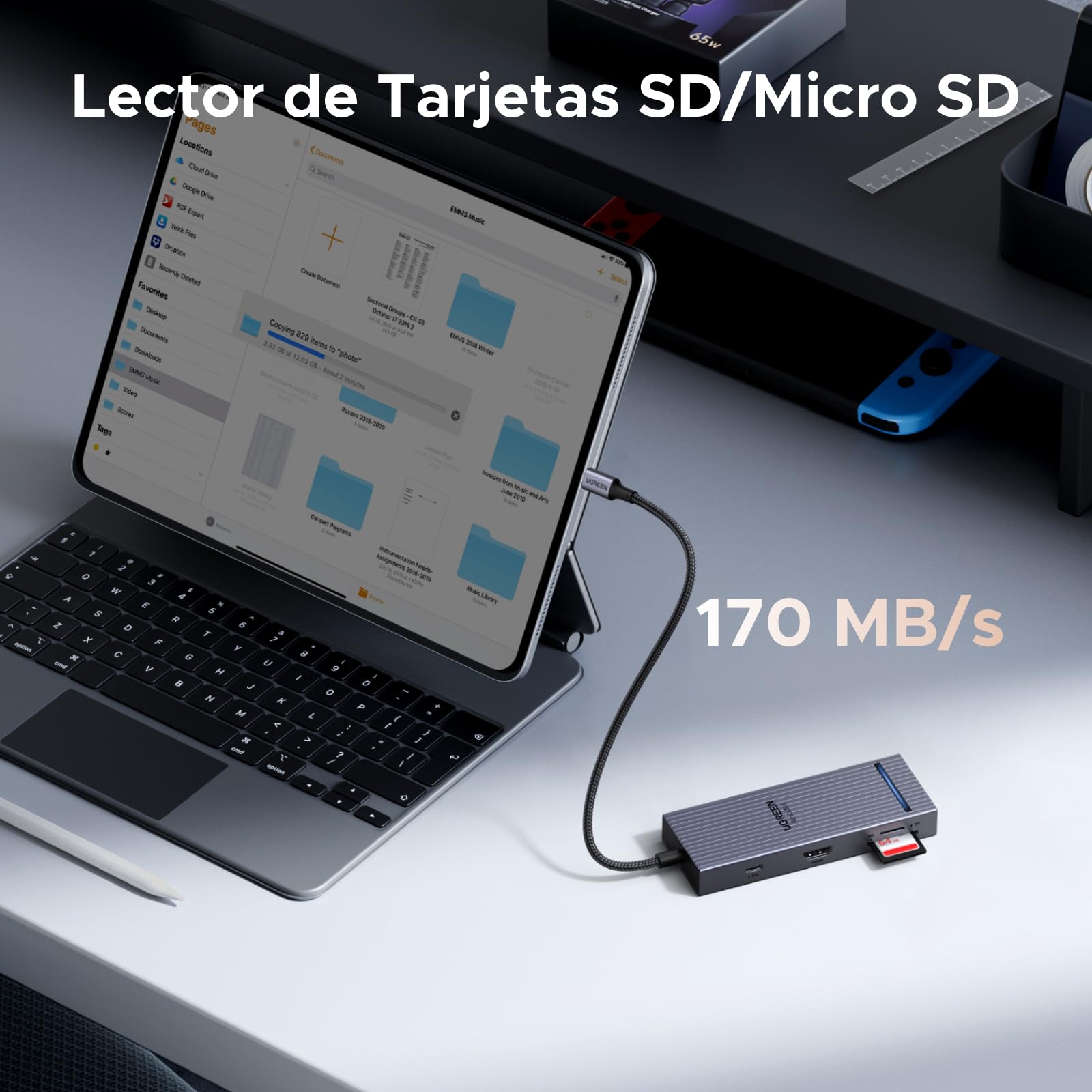Hub USB C 8 en 1 UGREEN Revodok Pro 4K@60Hz HDMI PD 100W para MacBook Pro/Air iPad Pro XPS Thinkpad