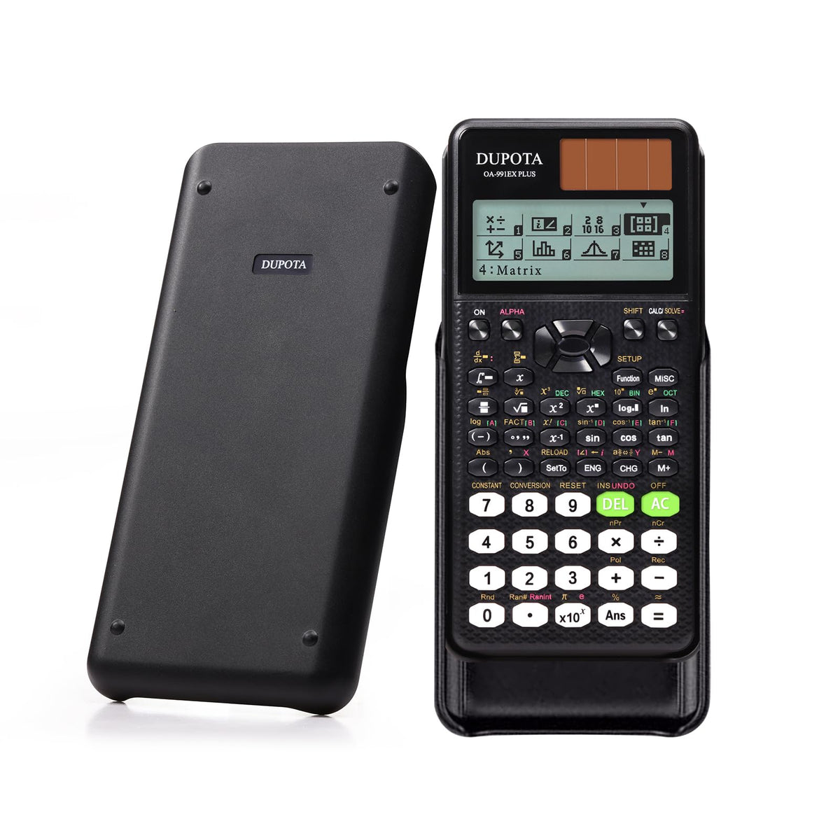 Calculadora Científica DUPOTA OA-991EX Negro Pantalla Solar y Batería 552 Funciones para Estudiantes y Profesores