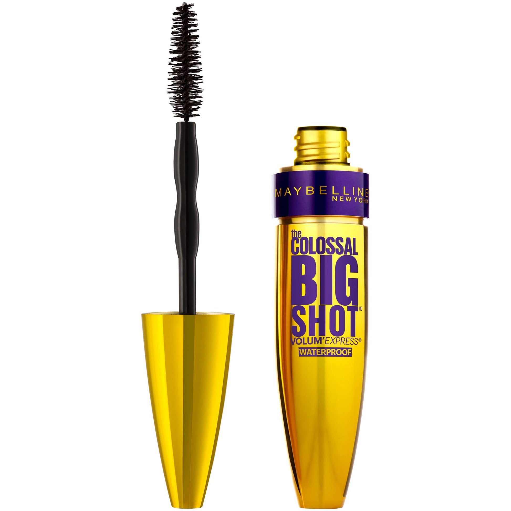 Máscara de Pestañas Maybelline The Colossal Big Shot Very Black Lavable