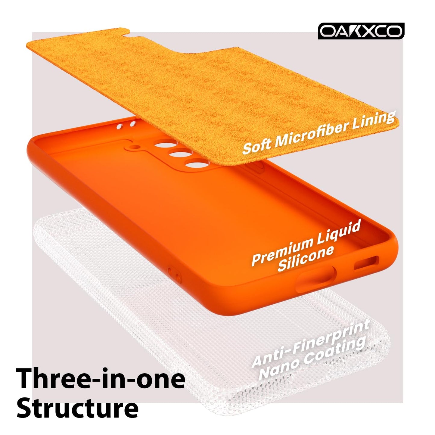 oakxco - Funda de silicona líquida para Samsung Galaxy S21 Plus, color sólido fluorescente, delgada, de goma suave, de TPU suave, gel mate, para mujeres y niñas, color naranja neón quemado