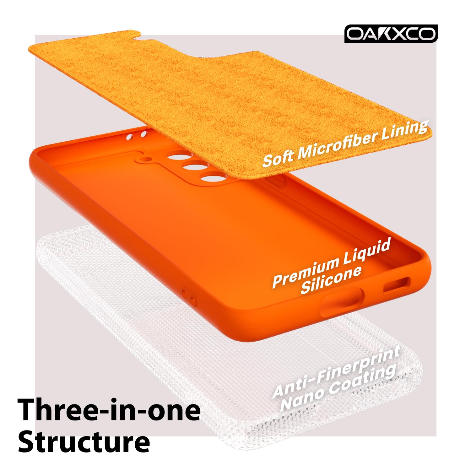 oakxco - Funda de silicona líquida para Samsung Galaxy S21 Plus, color sólido fluorescente, delgada, de goma suave, de TPU suave, gel mate, para mujeres y niñas, color naranja neón quemado