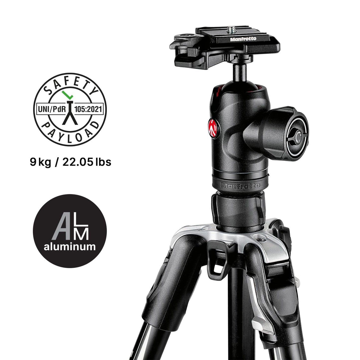Trípode Manfrotto Negro de Viaje Avanzado